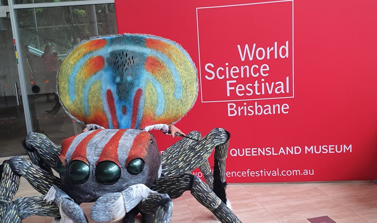 UniversalGenes's tweet photo. How lucky am I to be at the media launch of World Science Festival Brisbane! See u at the Qld Museum for 'Spiders' exhibition or at the March World Science Festival! #WSFB2020 @qldmuseum https://t.co/1dHjnHZeaQ