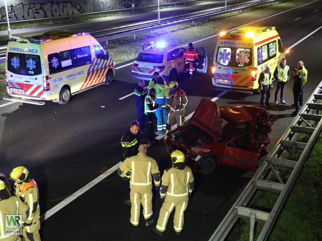 Snelweg A4 Richting Rotterdam afgesloten na Zwaar ongeval bij Schipluiden..