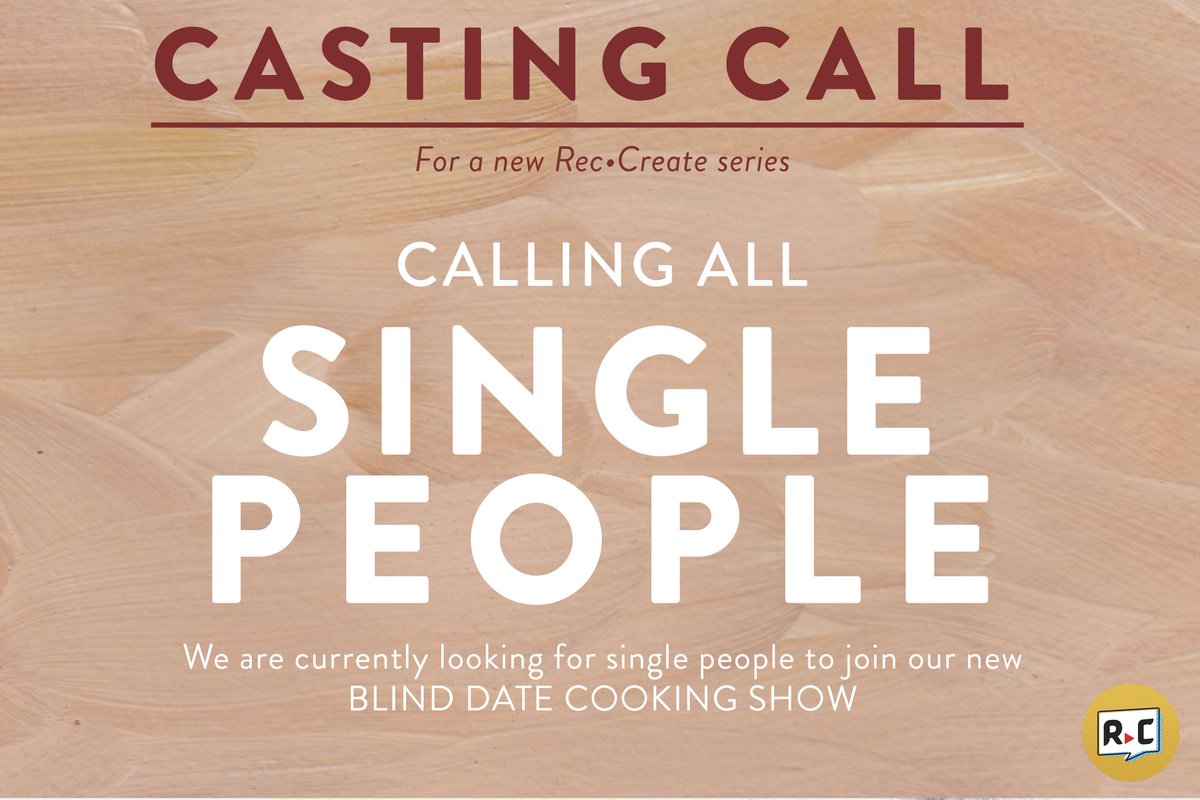 ‼CASTING CALL‼

We're finally producing a blind date series! Here's the twist--you'll be cooking your meal together. 😉

Fill up this form if interested: airtable.com/shrn6xTaC7wVSO…