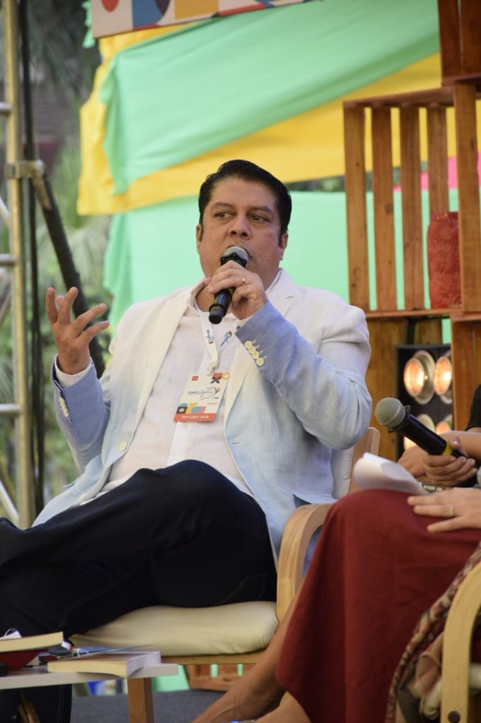 timeslitfestblr's tweet image. &quot;I want to capture the crime in daily life&quot;-@ThePiyushJha in conversation with @psinhajha and @RichaChadha @timeslitfestblr 

#TimesLitfest #TLFBlr #TLFBLR2020 #writer #stories  #crime #author