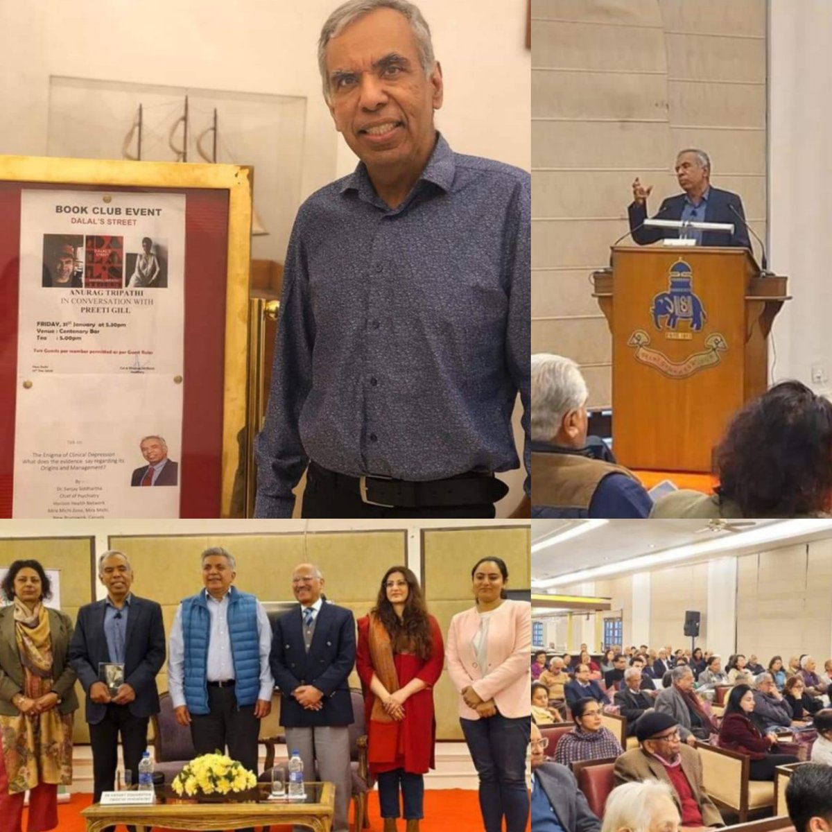 KikuNamita's tweet photo. Another very interesting talk by Dr. Sanjay Siddhartha on The Enigma of Clinical Depression, in Delhi Gymkhana Club, on a recent visit to India. Organised by NNDC IF, it was a Full house
#MentalHealth
#ADoctorsPerspective
#ClinicalDepression
#LetsTalk
#LetsKeepTalking https://t.co/hCDEclJfEI