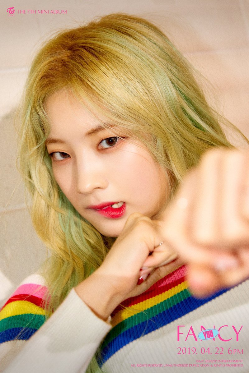 39. Fancy You Dahyun with her green hair  her eyes are so powerful...