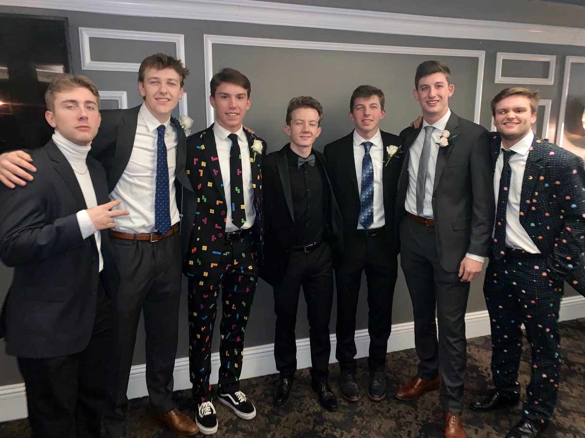 The boys were looking nice tonight preparing for tomorrow’s game #seniornight #buzzin