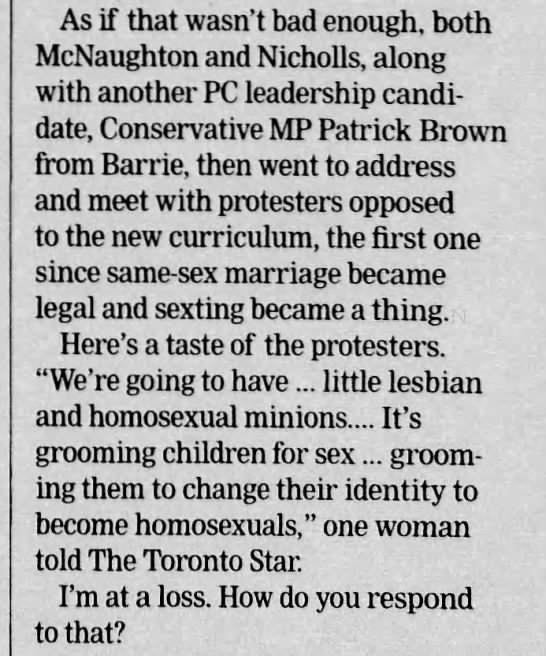 The Windsor StarWindsor, Ontario, Canada2015-02-27"grooming them to change their identity to become homosexuals"