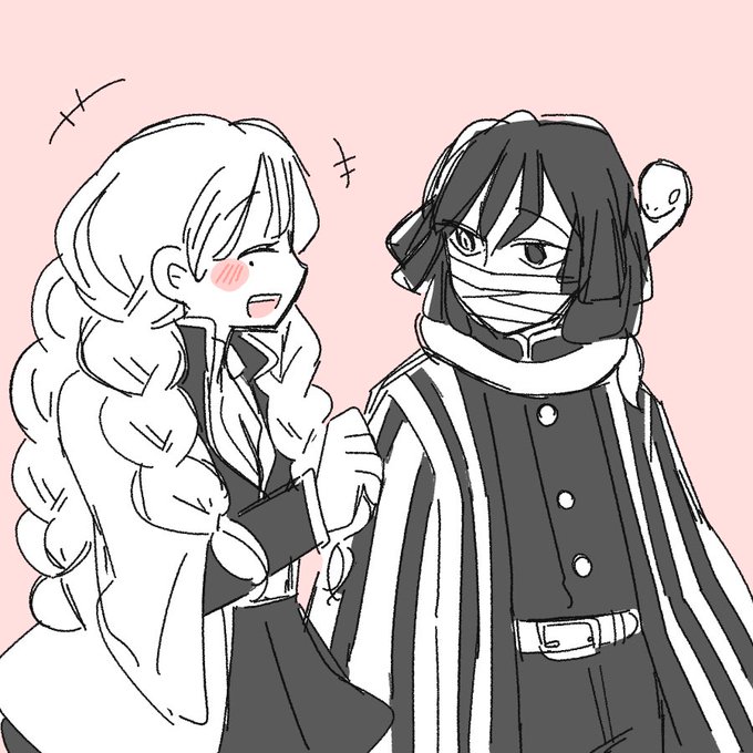 ひみこ👒🌱さんがTwitterに投稿した伊黒小芭内(鬼滅の刃)のイラスト。