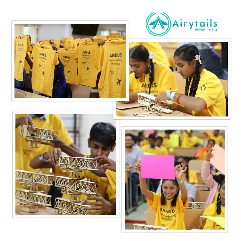 Airytails's tweet photo. We were part of this wonderful initiative sponsored by Airbus to inspire 72 students from Government Schools across Bengaluru to the world of AERO at Pravega 2020 by IISc. What better way to inspire and engage these kids by introducing them to where it all started “WRIGHT FLYER” https://t.co/HvMf5M87r5
