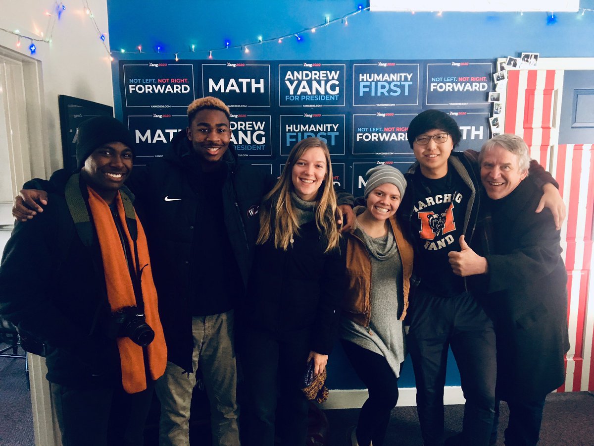 #YangGang WE ARE STOKED! New Hampshire is happening! 40+ canvassers through just my office today(!) There is a path, a plan and we will deliver! Come to NH: DM to volunteer and be part of history! @AndrewYang #YangBeatsTrump #AndrewYang2020