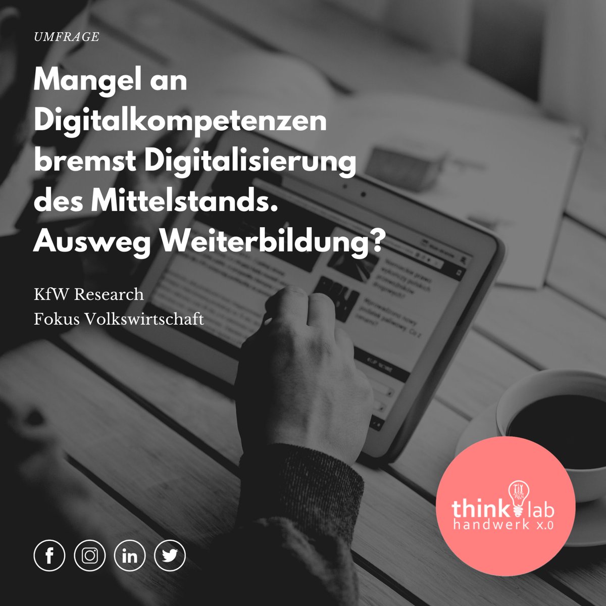 Wie steht es um die Digitalkompetenz im Mittelstand? <a href="/KfW_Research/">KfW Research</a> gibt Antworten 👉 bit.ly/38g8qLu #Bildung #NeuDenken #Digitalisierung #EinfachMachen