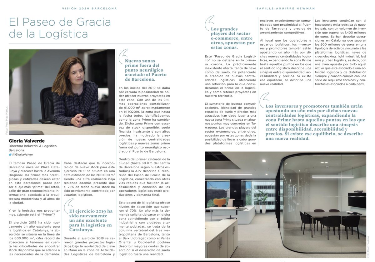Anna Gener (@agenersurrell) on Twitter photo Sobre el mercado logístico en Catalunya
Por <a href="/GloriaValver/">Gloria Valverde</a> de @Savills_AN
#Vision2020 #Barcelona #Logística
Descárgate nuestro informe:
docs.savills-aguirrenewman.es/vision-bcn-202… Sobre el mercado logístico en Catalunya
Por <a href="/GloriaValver/">Gloria Valverde</a> de @Savills_AN
#Vision2020 #Barcelona #Logística
Descárgate nuestro informe:
docs.savills-aguirrenewman.es/vision-bcn-202…