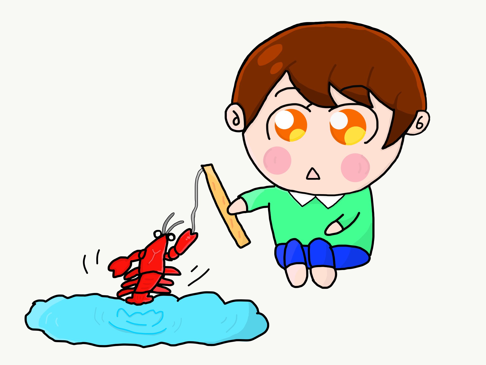 Aki かわいい子供 動物イラスト描きます ザリガニ釣りをしている男の子 あっ ザリガニ釣れた お絵かき好きな人と繋がりたい イラスト好きな人と繋がりたい イラストレーターさんと繋がりたい T Co Xxugrslonu Twitter
