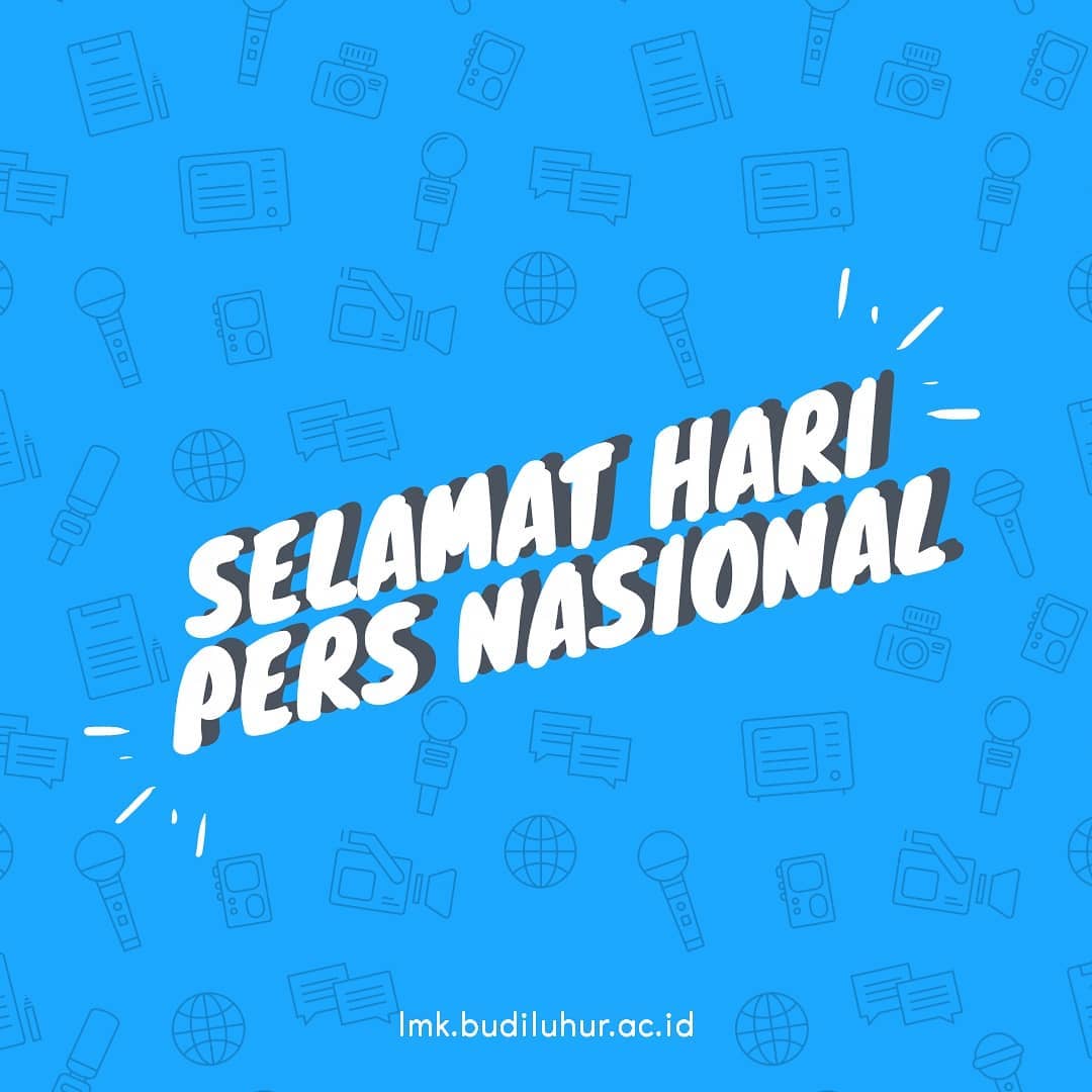 Selamat Hari Pers Nasional untuk para teman-teman jurnalis yang ada di Tanah Air. Semoga keadilan selalu berpihak kepada yang benar dan kalian bisa memberitakan apa yang benar-benar terjadi. 😊 
#KampusBudiLuhur 
#FikomBudiLuhur 
#SiapKreatif 
#selamatharipersnasional