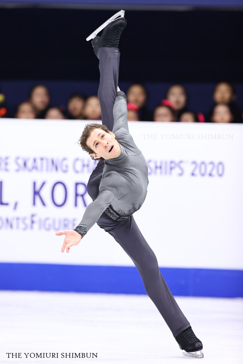 読売新聞写真部 フィギュアスケート 四大陸選手権 男子２位は ジェイソン ブラウン選手 前半の４回転ジャンプが２回転になるミスがありましたが 構成点トップの美しい演技でした 若杉 4contsfigure ジェイソン ブラウン Jasonbrown