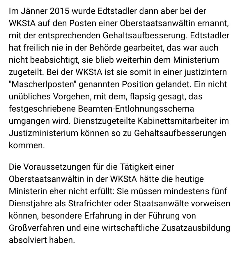 MartinThuer's tweet photo. Der Standard berichtet über Karoline Edtstadlers Bestellung in die WKSta. Tatsächlich tätig war sie dort nie. https://t.co/SPBdjnYaBt