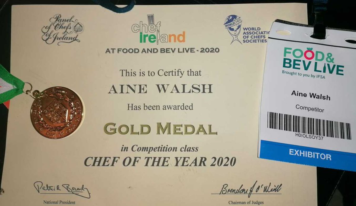 Congratulations to past student and rising culinary star Aine Walsh and her colleagues from the Dunraven Arms Hotel on winning GOLD at the Chef Ireland's Chef of the Year 2020. There is an abundance of new and growing opportunities in the hospitality sector. #FindTheChefInYou