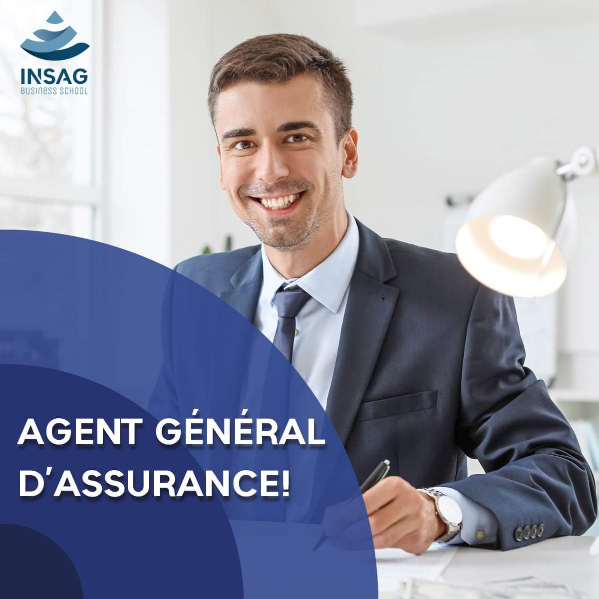 Les métiers de l'assurance vous intéressent ? N'attendez plus devenez agent général d'assurance!                                                                                      Plus d'infos au 023 38 15 48/49 - 0561 609 169 / 0561 609 159  ou à contact@insag.edu.dz
