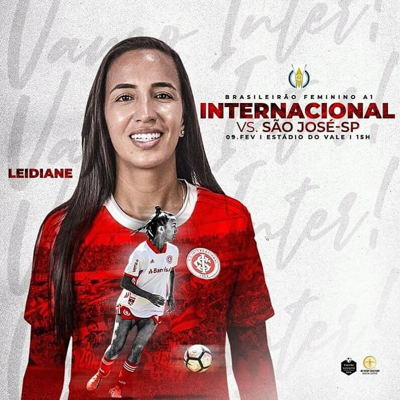 Actionsoccer_'s tweet photo. Hoje nossa cliente Leidiane Machado, lateral do time feminino do @scinternacional, faz sua primeira partida no Brasileirão A1 2020. As @ColoradasGurias entram em campo diante do Sâo José e vão em busca da vitória para começar bem a competição. Boa sorte Leidi. https://t.co/TfD9MI8LZH