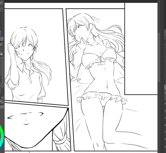 水着姿の美波がでる漫画描いてます。 