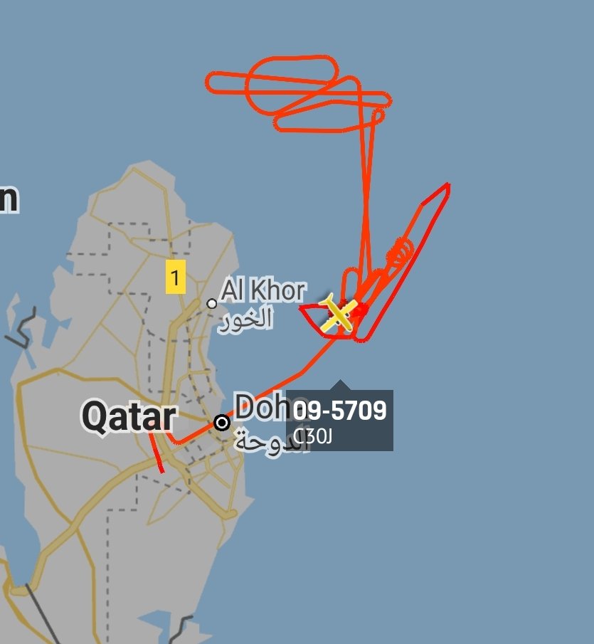 is_keelu's tweet photo. USAF
Lockheed HC-130J Combat King II
Spotted over the #PersianGulf off the coast of #Qatar
09-5709 #AE4BE2 https://t.co/EmvH5amHwc