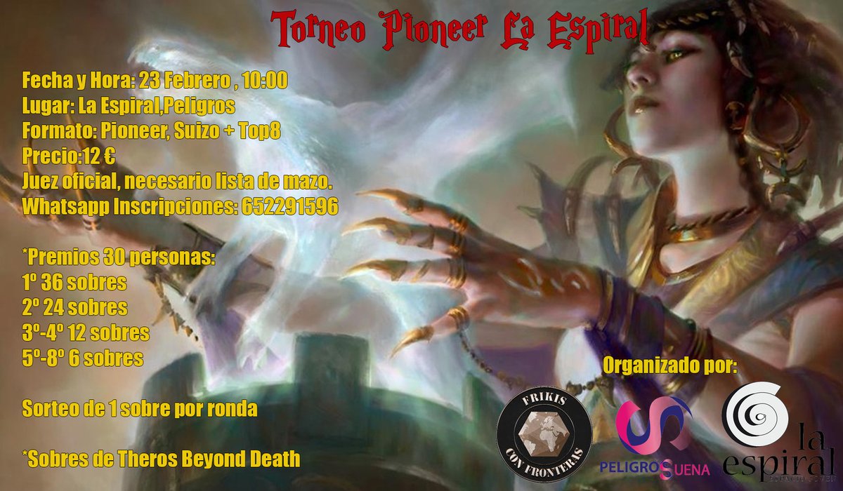 Pues ya es oficial, 1º torneo de Pioneer en Granada de mano de <a href="/FrikisFronteras/">Frikis con Fronteras</a> 😃