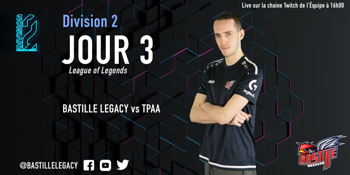 Ça va être à nous!! 
Go sur le live twitch.tv/lequipefr pour notre match contre <a href="/TPAA_esport/">Centre de formation TPAA x LDLC OL</a> !! 
Et foncez follow les comptes de notre équipe #div2lol ! 👊
@BTL_Octomalus
@BTL_Zenoz
@BTL_Chreak 
@BTL_Jaylink
@BTL_Veignorem 

@BTL_Supernova 
@BTL_Eternity 
#BTLWIN 🔥