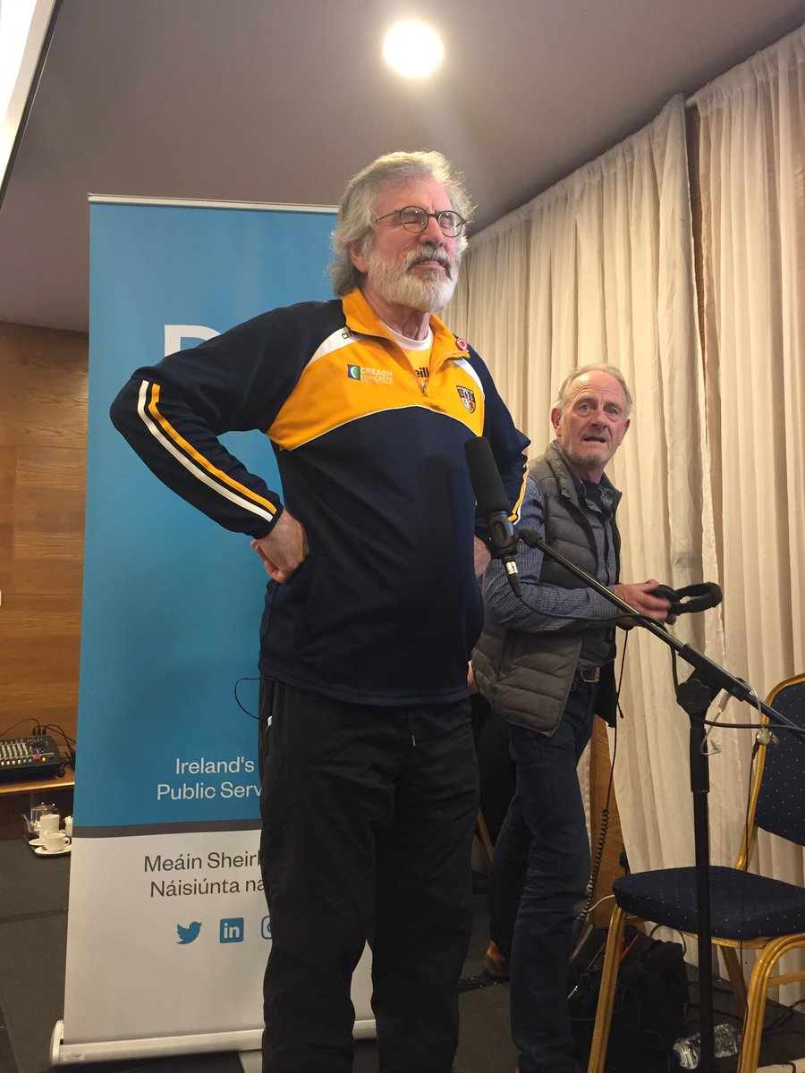 RTElouth's tweet photo. Gerry Adams about to go live here in Dundalk https://t.co/WooFUep8sc
