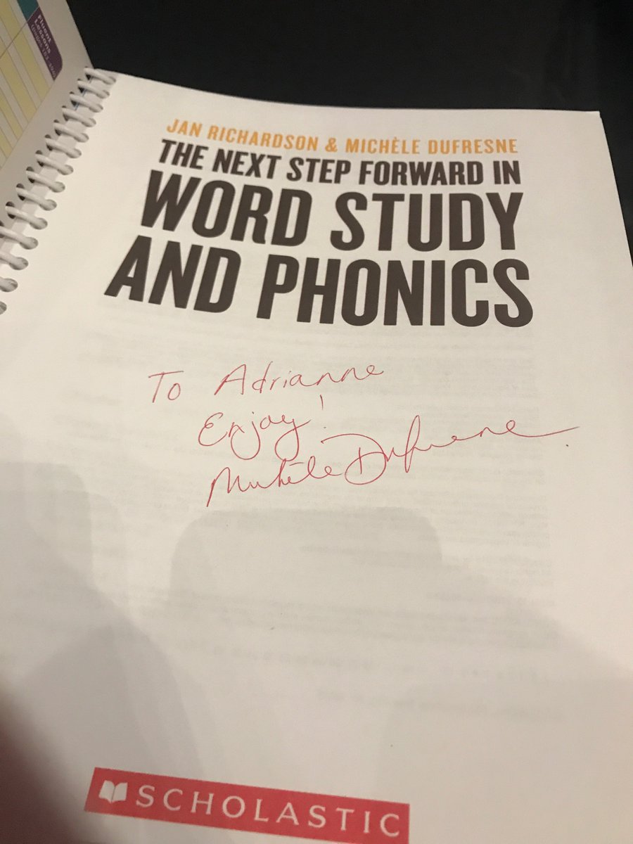 Were having such a great experience here! I didn’t bring any Bella & Rosie books, but I totally got my Word Study & Phonics autographed!