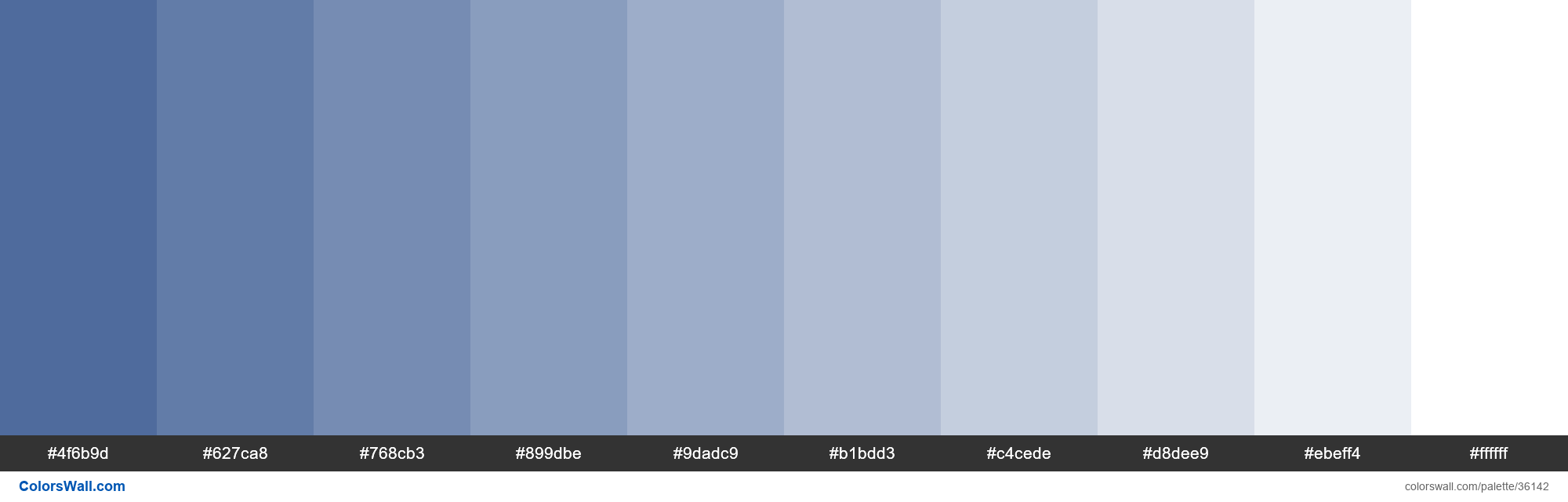 colorswall on X: Shades XKCD Color denim blue #3b5b92 hex #355283