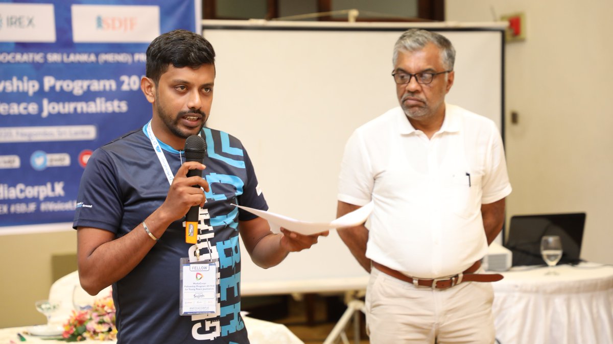 SDJF_lk's tweet photo. A well-written script is like a detailed map that guides a storyteller to produce an appealing story. Mr. T.M.G. Chandrasekara, Specialist, Strategic Communication, ICTA shared his vast knowledge in script writing with #MediaCorpLK Fellows.
#USAID #IREX #SDJF #iVoiceLK #MoJoLK https://t.co/86LL63jysW