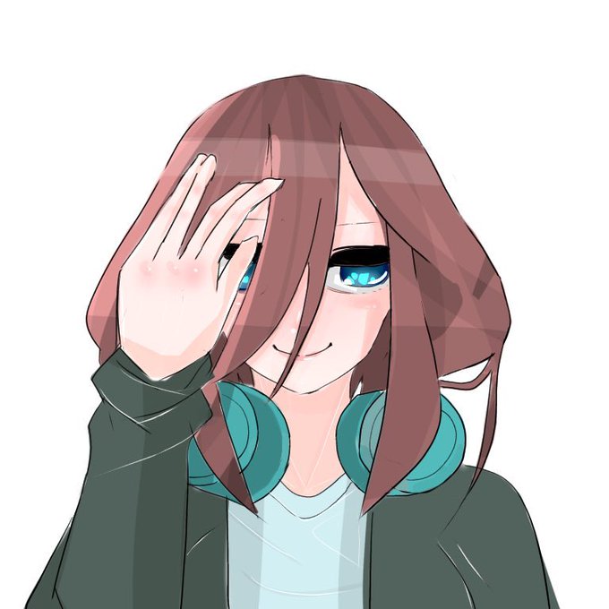 麗乃(うらの)ユン⛩🐍さんがTwitterに投稿した中野三玖(五等分の花嫁)のイラスト。