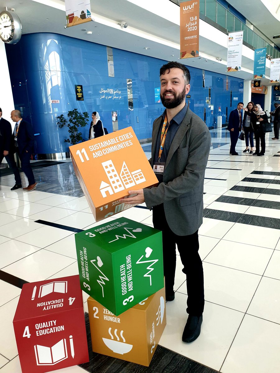 VictoriaCEOCIOB's tweet photo. We're having fun with the SDGs #sdg11 @WUF_10 #WUF10 our excellent #international officer @mvianello_ is doing a super job supporting @RTPIPlanners to put our best foot forward on this global stage #impact #profile #influence #TotalPlanning https://t.co/hAIqVyOFGY