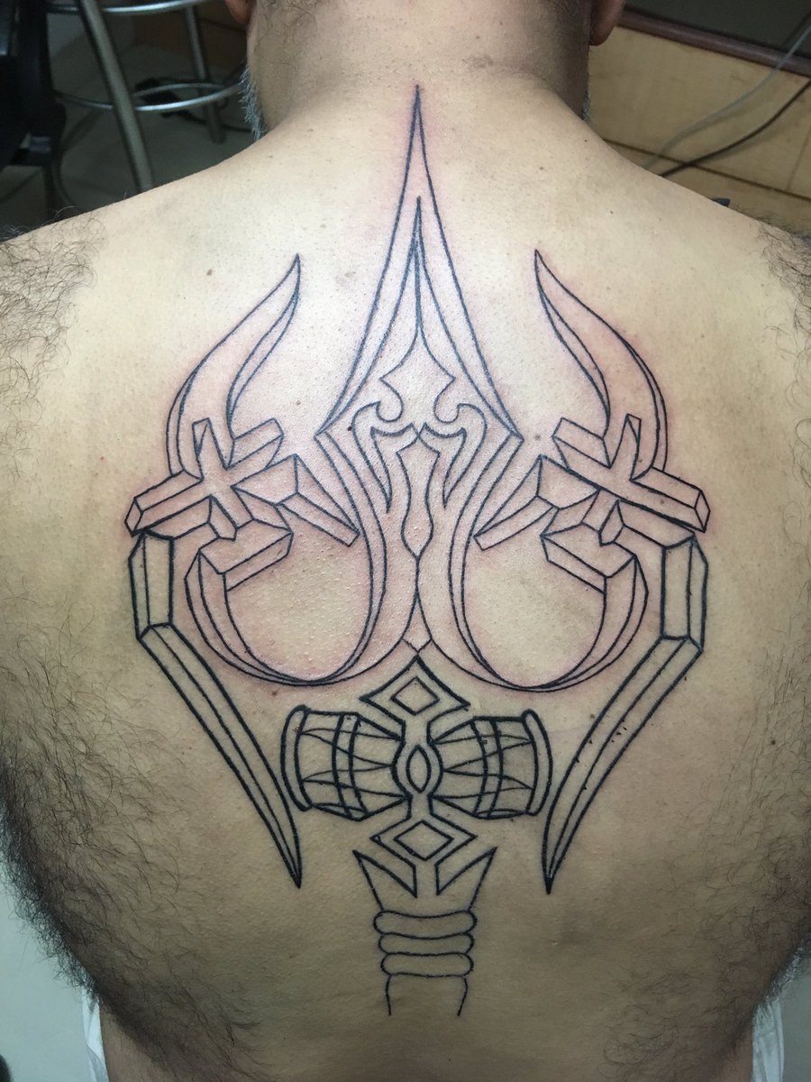 getskinked's tweet photo. its a start 😬
#trishul #om #shiva #shivbhakt #damru #lord #god #weapon #shivshambhu #bholenath #tattoo #backtattoo #art #design #sketch #getskinked #india #bombay #mumbai https://t.co/Ph2IbygeSY