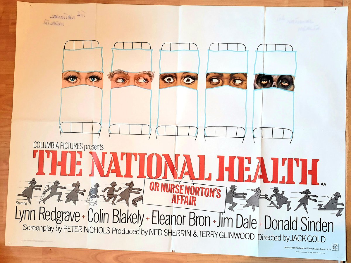 Recently released on glorious blu-ray by @indicatorseries, this bleak comedy drama pulls no punches. #TheNationalHealth #LynnRedgrave #ColinBlakely @EleanorBron #JimDale #DonaldSinden #JohnComedyPosters