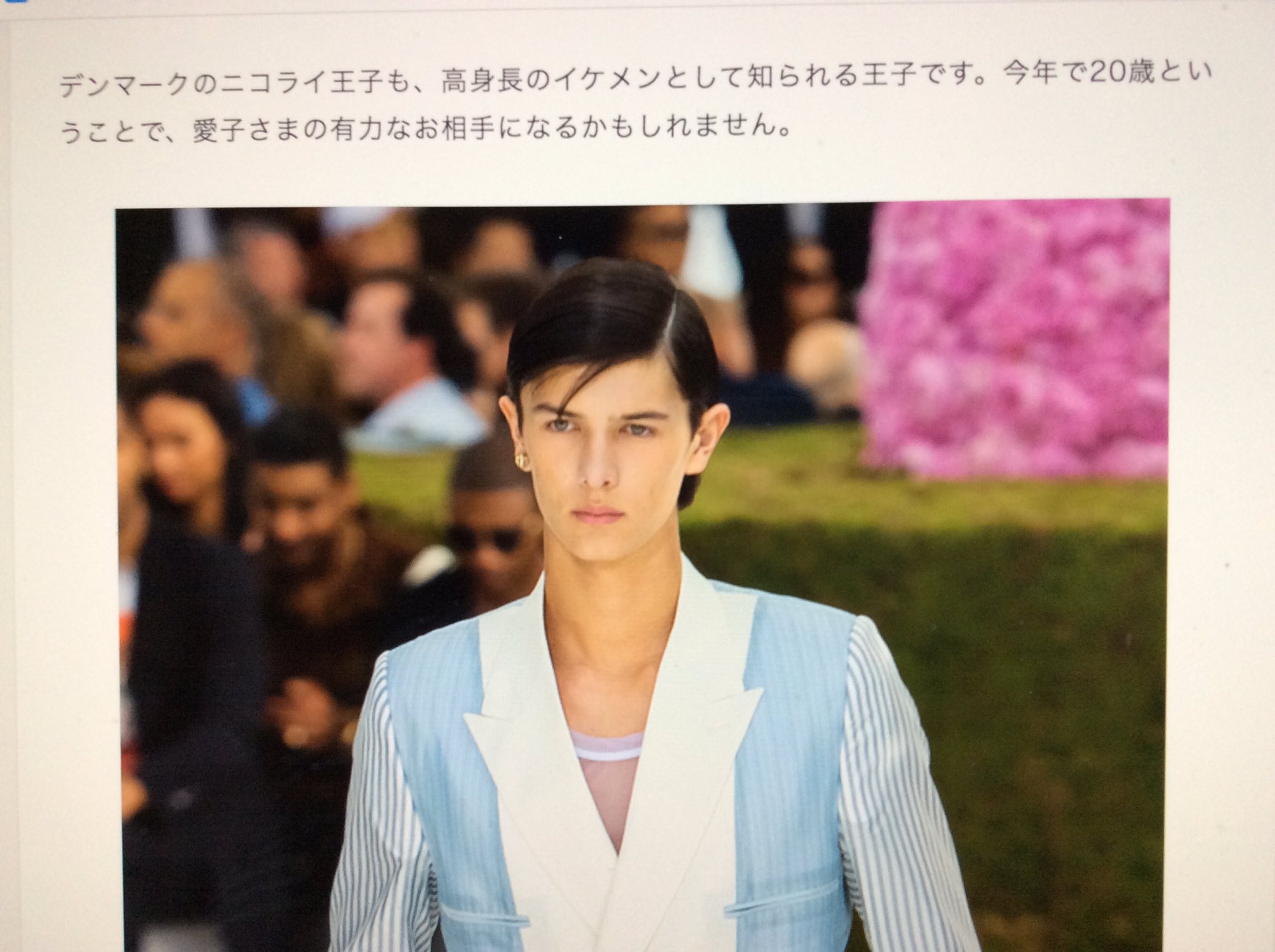 桜は孤樹になって立ちー仕事繁忙期につき低浮上 Maron Hayato 菊の紋によれば デンマークのニコライ王子がお婿さん候補に有力になるかも だと パリコレモデルにもなられたイケメンで利発な方だそうで 逃げてーーーーー T Co Oimhrchxpa