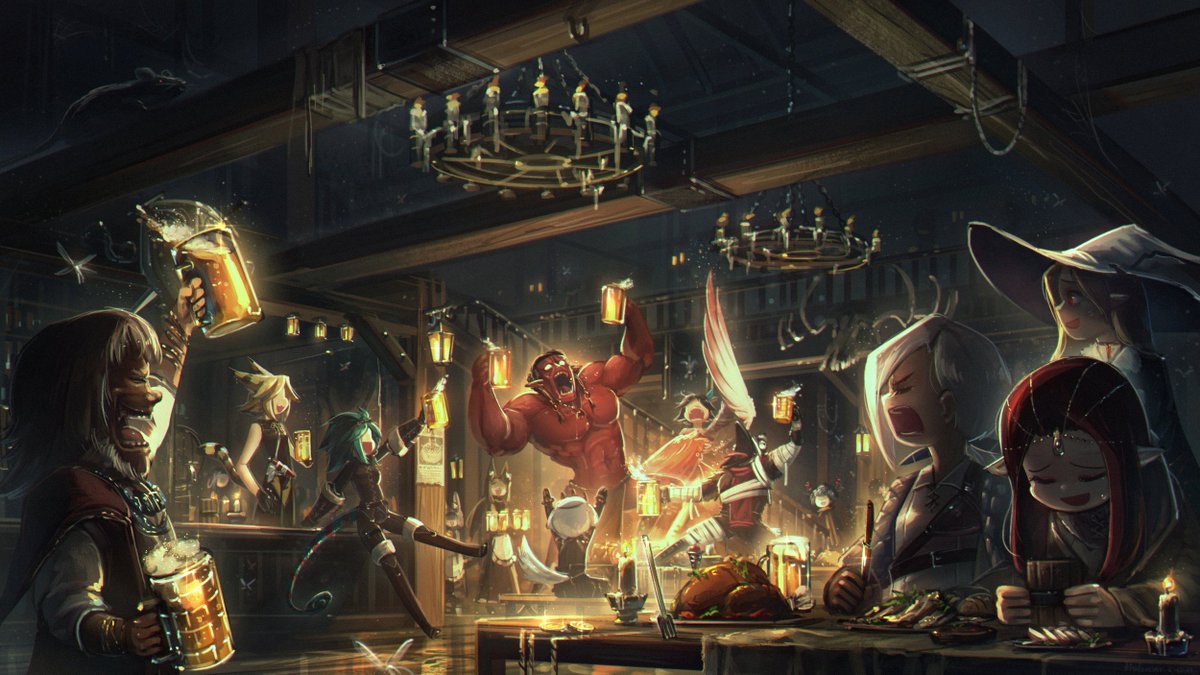 Come to see some old artworks, I found serveral tavern scenes I've dra...