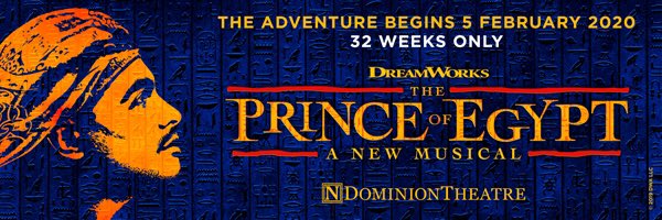 Tickets4Theatre's tweet photo. The Prince of Egypt has now opened at Dominion Theatre 🎭 The Story we all know and love will be coming to the West End stage like you've never seen it before! 
🎟️ Tickets starting at £21.50!! 
➡️  https://t.co/SVWiZqPhmC
📞 0207 087 2992 https://t.co/aUvrpyW76C