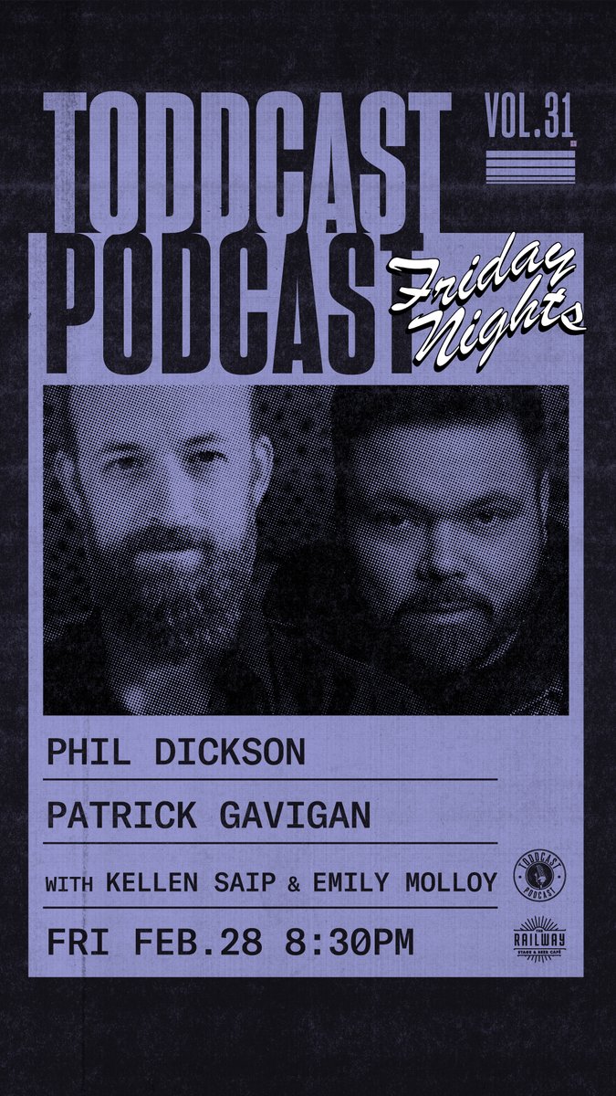 <a href="/patrickgavigan/">Patrick Gavigan Music</a> &amp; <a href="/philhdickson/">Phil Dickson</a> are playing a show together! <a href="/KellenSaip/">Kellen Saip Music</a> &amp; <a href="/musicofemily/">Emily Molloy Music</a> open up #Podcast Friday Nights Vol.31 <a href="/railwaySBC/">Railway Beer Café</a> February 28th!

Save money! Grab $8 tickets today! showpass.com/phil-dickson-p…