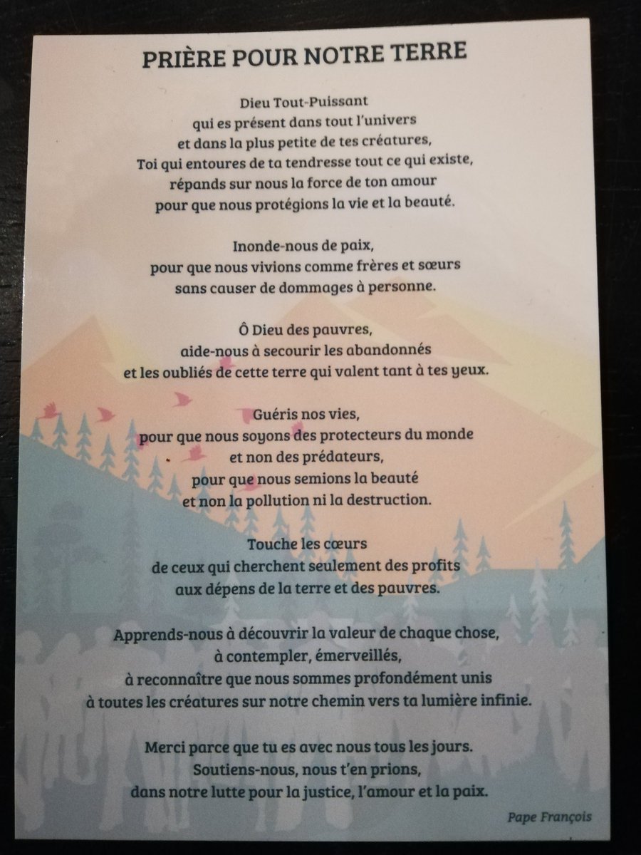 #EcologieIntégrale : le Pape François nous invite à prier pour notre Terre 🙏🌍✨