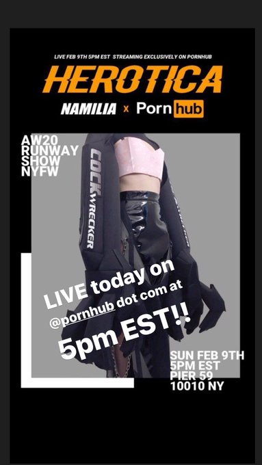 2 pic. Today is the day! I’m walking the runway in NYFW for NAMILIA! My look is INSANE, I can’t wait