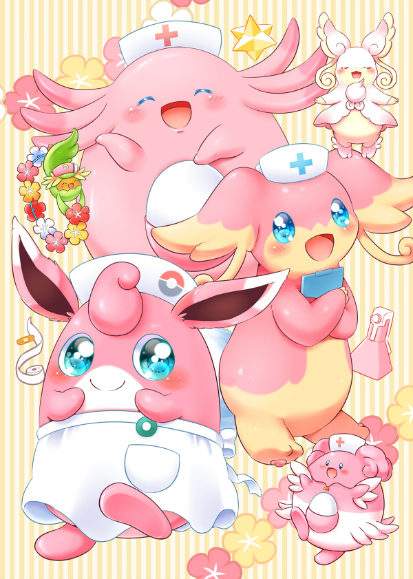 アイミ Pa Twitter 2018年 夏コミ にじいろドリーム様発行 のーまる に寄稿したイラストです これまでのアニポケで大活躍したジョーイさんのお手伝いのポケモンたちです 全体的にピンクでかわいいメンバーだね