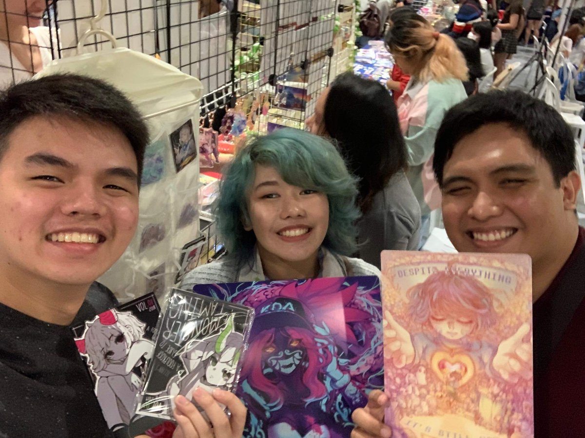 thank you so much to friends and everyone who came by the booth to support and to trade! ! so happy recieving ur cards, stickers, and meeting u guys!! ?? 