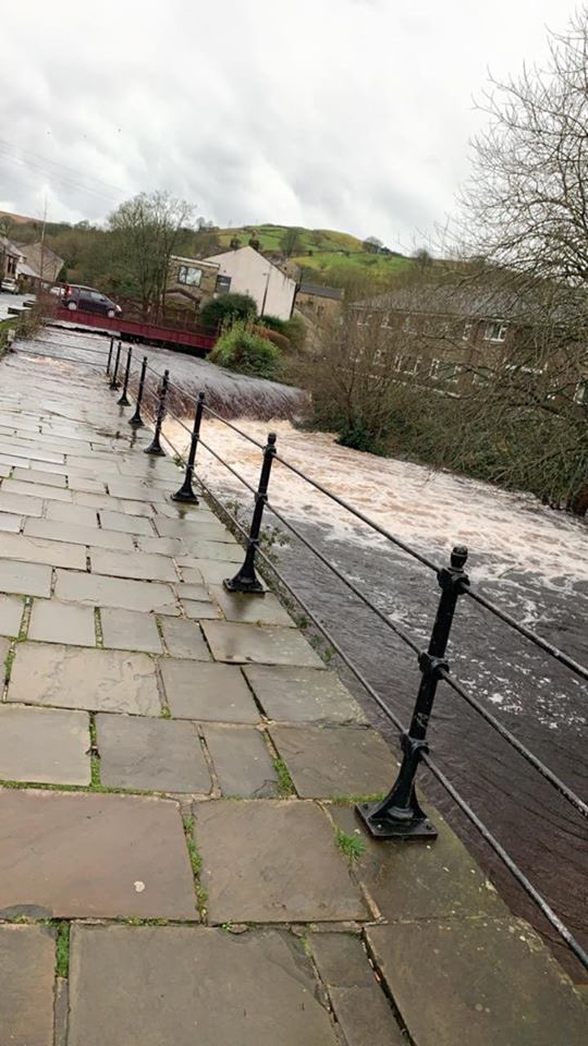 PeelOne's tweet photo. Unfortunately we will be closed today due to the poor weather. 
It’s a small downside being on the river colne. 
If you are out and around marsden please stay safe. 

@Mozzarellas and @OliveBranchInn are still open as normal https://t.co/qLNlq7K9Je
