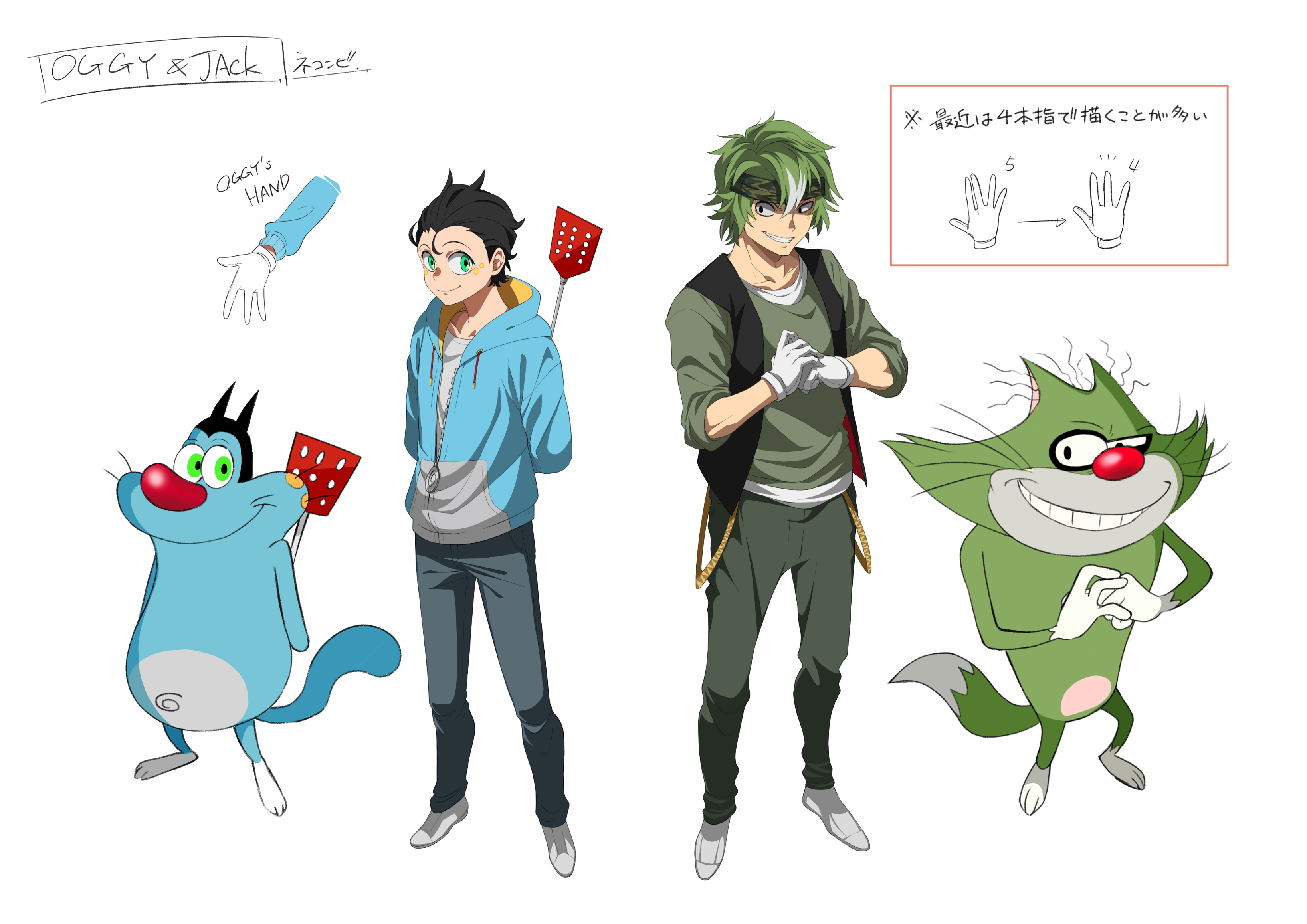Potto オギー コックローチのマイ擬人化デザインです とりあえずメイン5匹 T Co 6xmqlehcty Twitter