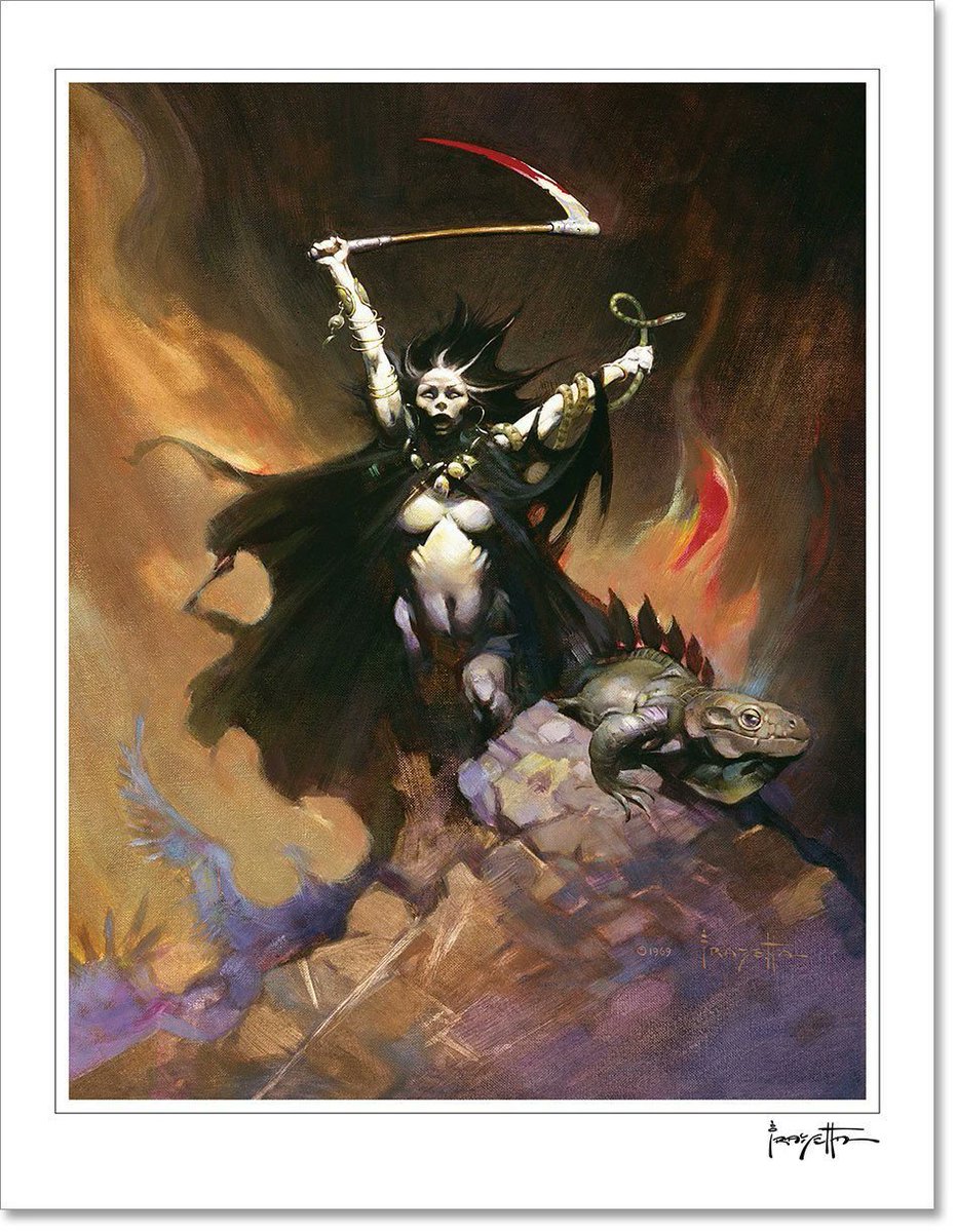 Frank Frazetta. 'Woman with Scythe'