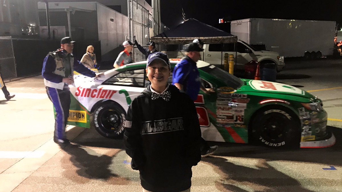 NascarWhizKid's tweet photo. The winning car of @michaelself  rolling off Victory Lane last night. Thanks to @ARCA_Racing for a great day and getting the stock car season started. Back to @DISupdates today for The Clash!  #NASCAR #ARCA https://t.co/ajN7Y8XTKU