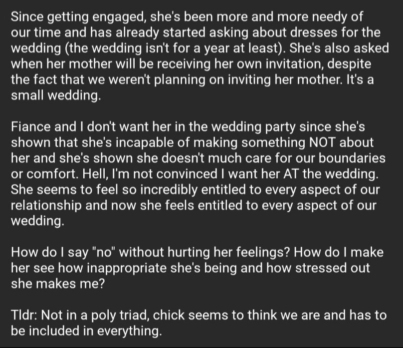 I (26f) don't know how to tell my friend (23f) I don't want her to be in my wedding