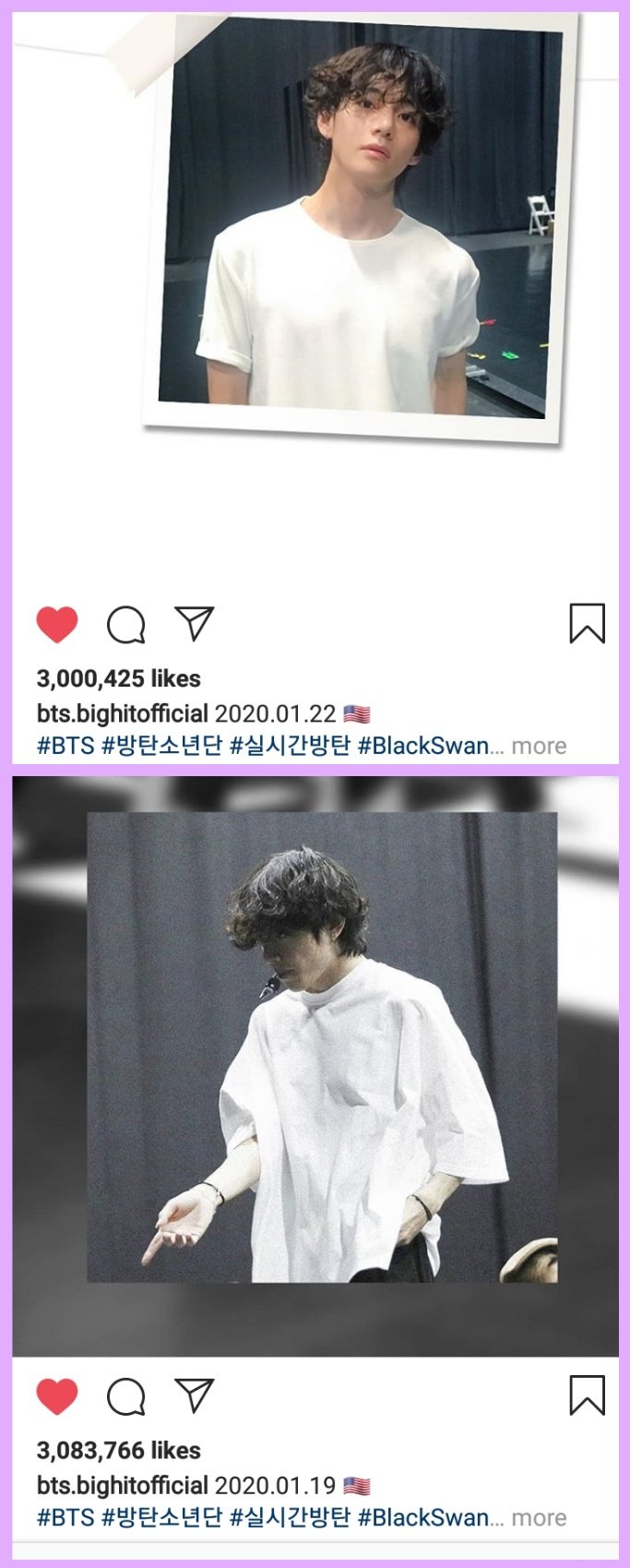 V Charts Christmas Tree Taehyung S Photo On Bts Official Instagram Has Reached 3 000 000 Likes So Far He Is The Only Male K Artist To Has 2 Photos With Over 3m Likes