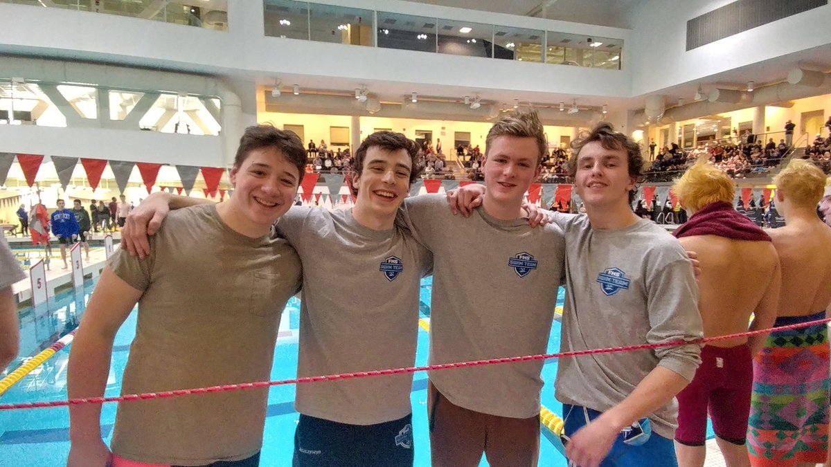 And now its @FHSBoysSwim1 turn to bring it at #southsectionals championships! Our senior crew of Rich, Juszczyszyn, Newton & Eck representing @FHSSports @FranklinHS 
@CoachP_FHSswim #giddyup #swimhappy #swimsmart