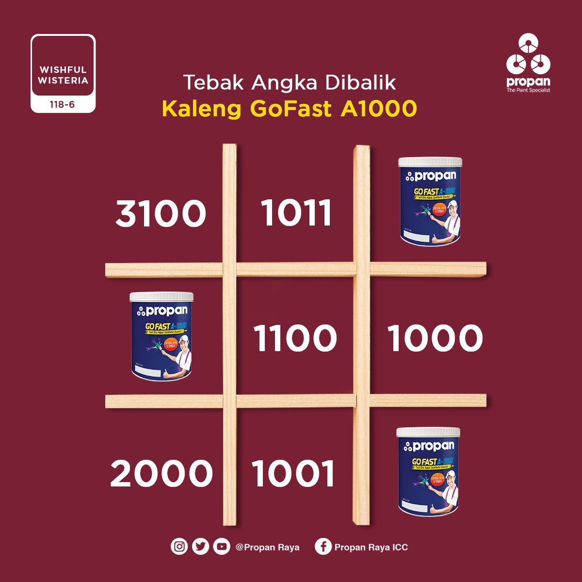 Tes tingkat fokusmu di weekend ini, yuk!

Ketik angka-angka di balik kaleng GoFast ini di kolom komentar, ya!

#CariCatCariPropan
#PropanAndalan