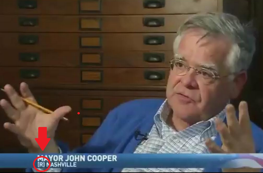 KayBrooks's tweet photo. .@HarrietvWallace Did I miss a big announcement or does this R next to @JohnCooper4Nash name not mean Republican? #SaveOurFairgrounds https://t.co/H8FbD0YT7d
