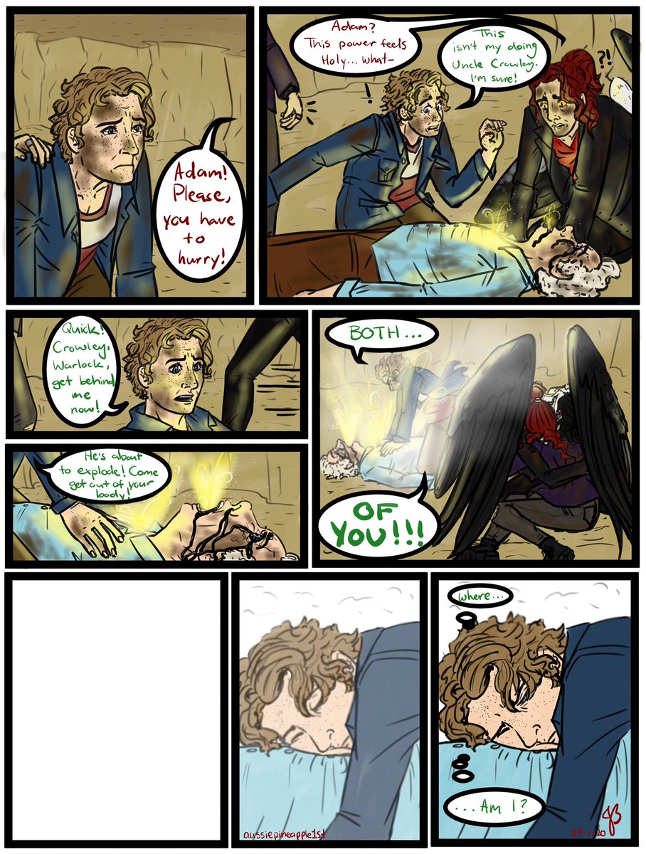 aussiepineappl1's tweet photo. Good Omens After Death AU a Sequel to my The Great Flood AU.
#aussiepineapple #aussiepineapple1st #GoodOmens #gomens #aziraphale #crowley #adam #warlock #afterdeathau #ineffablehusbands #ineffablepartners #angst https://t.co/W64jhcEyQl